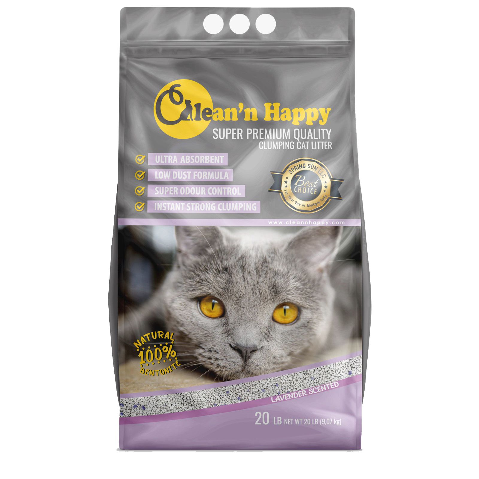 Clean'n Happy Clumping Super Premium Cat Litter Lavender ...